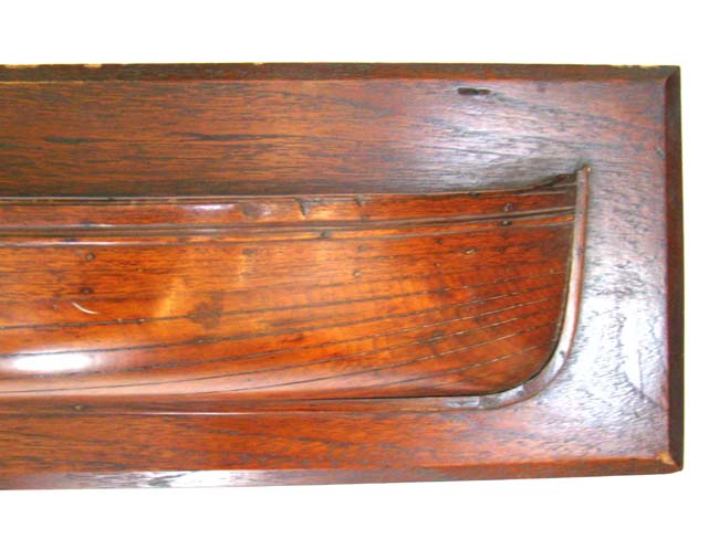 A Beautiful Civil War era Mahogany Half Hull Model circa 1865 — image 4